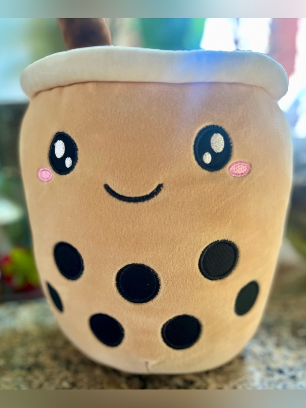 Squishmallows Yellow Bubble Tea & Peach Plush Duo with Aqua Top - Picture 3 of 12